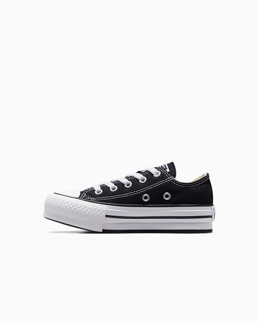 Girls' Converse Chuck Taylor All Star Lift Low Top Platform Shoes Black / White / Black | AU 8EC06L